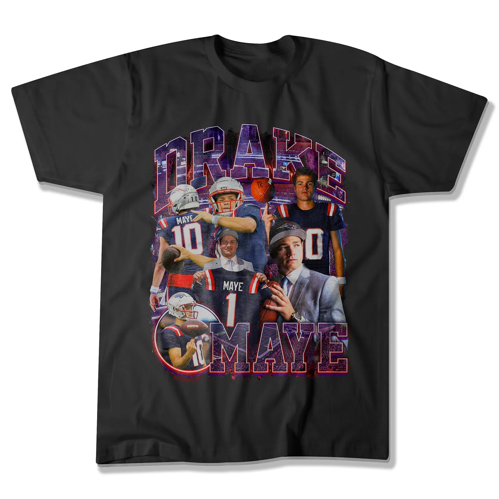 Drake Maye 90's Retro Heavyweight Tee