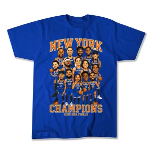 New York Knicks 2026 NBA Finals Champions Caricature T-Shirt